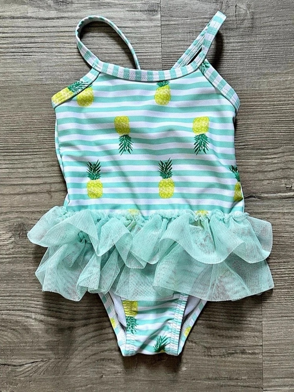 H&M Baby One-Piece Swimsuit Pineapple Print 3-6M
